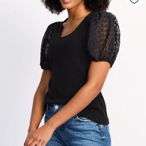 NWT Chic Black Puff Sleeve Blouse by Design History from Stitchfix